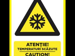 Placuta atentie temperaturi scazute caution low temperatures